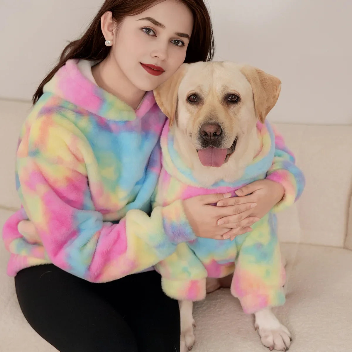 Matching Set Rainbow Hoodie for Master and Pet