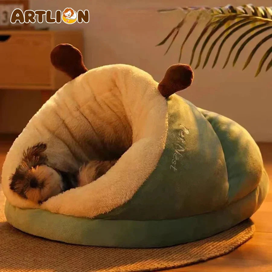 Cosy Plush Cave Bed for Small Pets