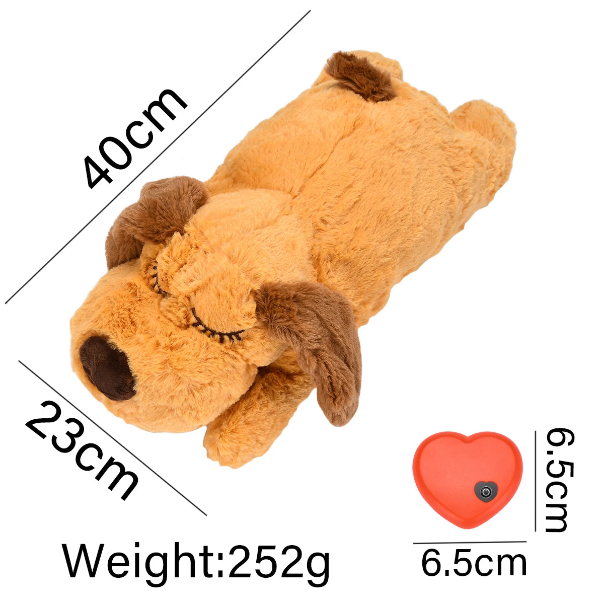 Heartbeat Plush Dog Toy