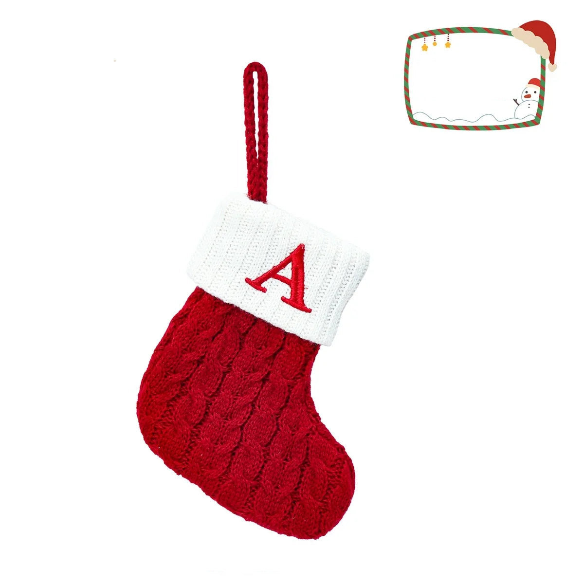 Knitted Snowflake Christmas Stocking