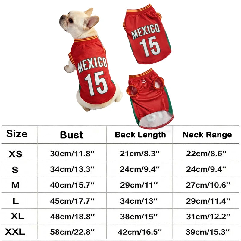 Quick Dry Dog Soccer Jersey Vest