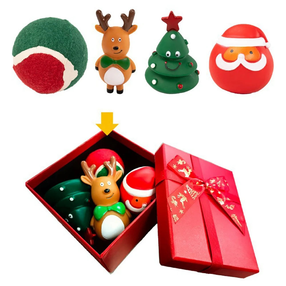 Christmas Stocking Dog Toys Set Gift