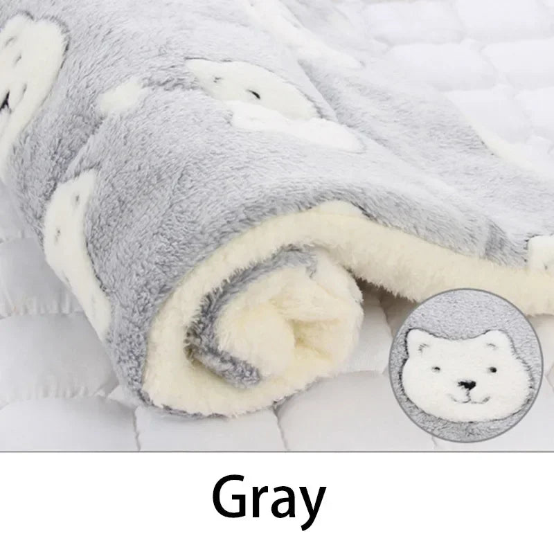 Washable Soft Fleece Pet Bed Blanket