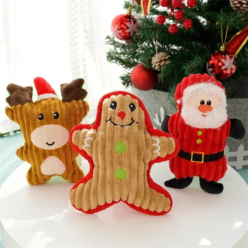 Christmas Plush Chew Toys for Pets