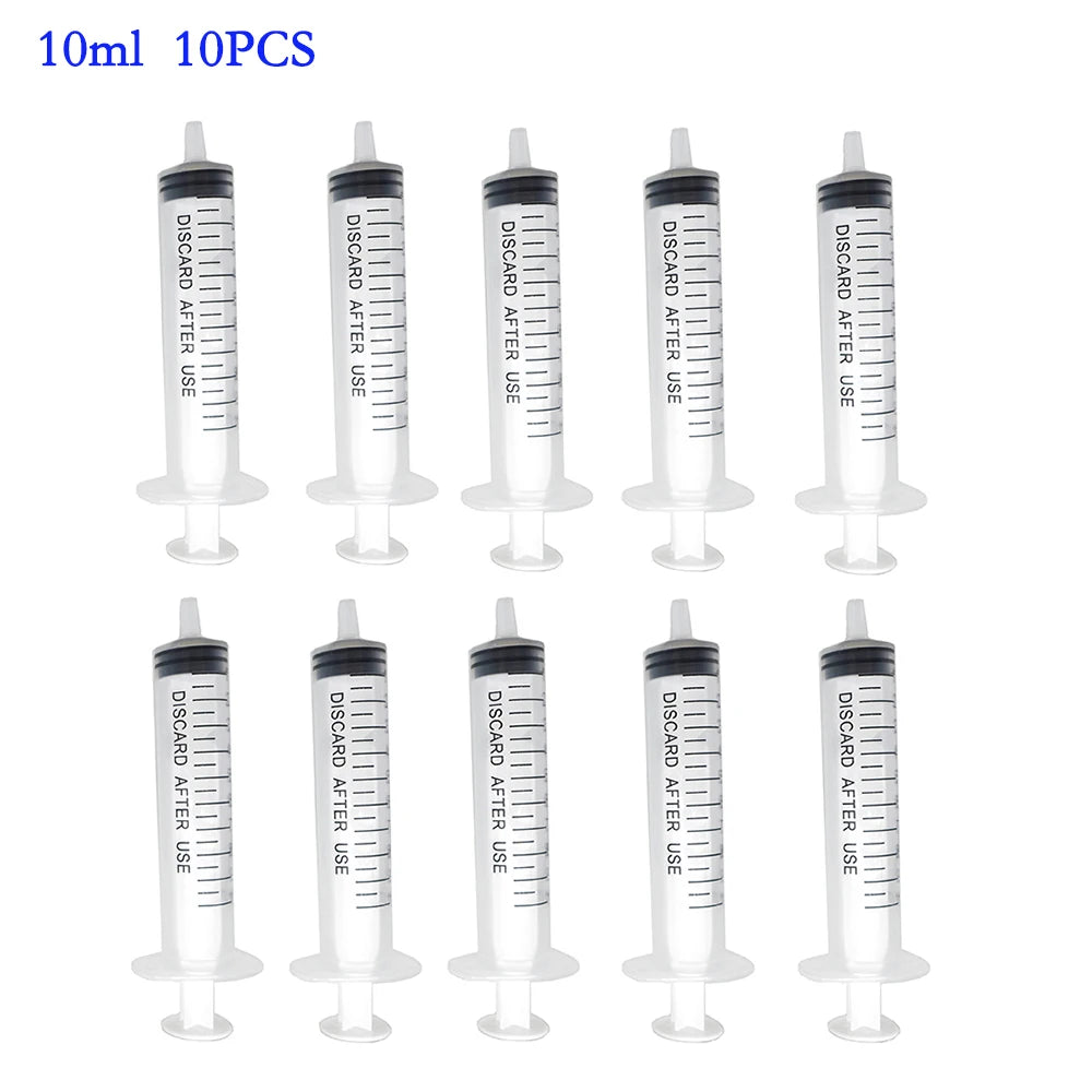 10pcs Plastic Syringe Set (1ml-10ml)