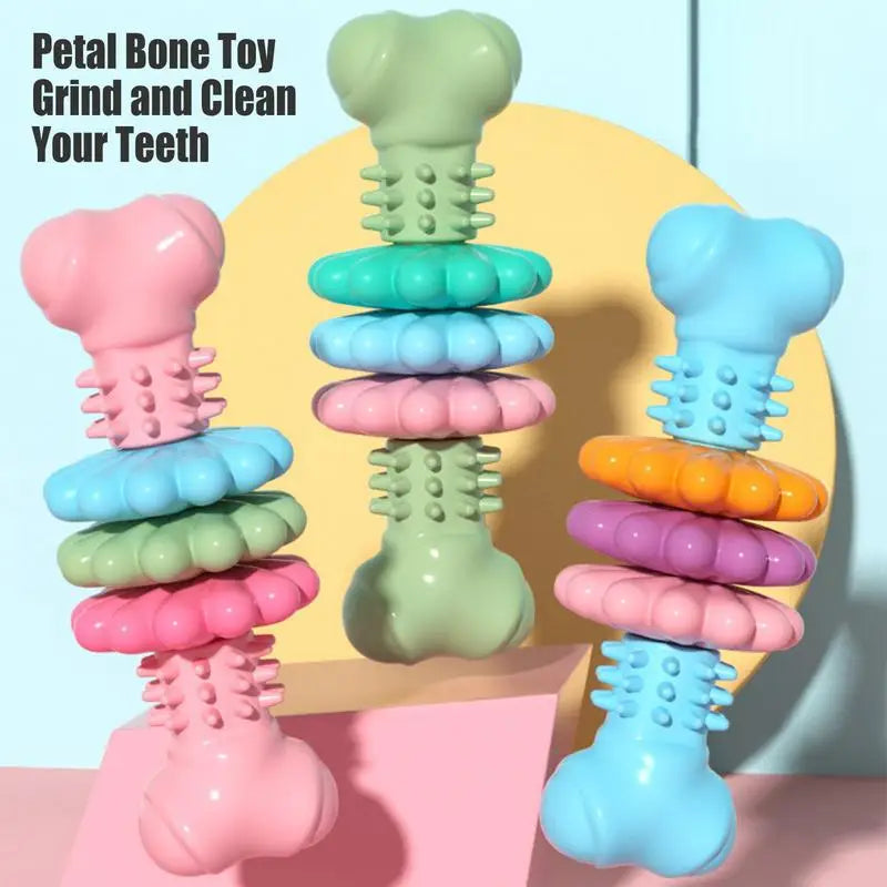 Teeth Cleaning Rubber Bone Chew Toy