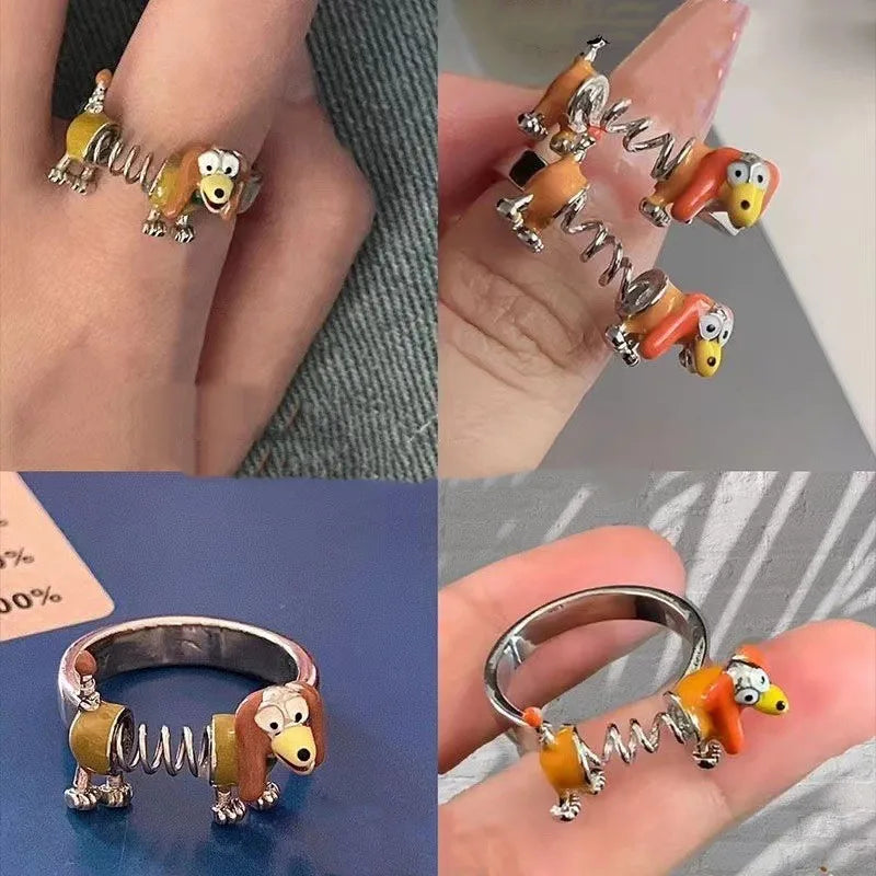 Cute Sausage Dog Dachshund Ring - A Unique Fashion Statement