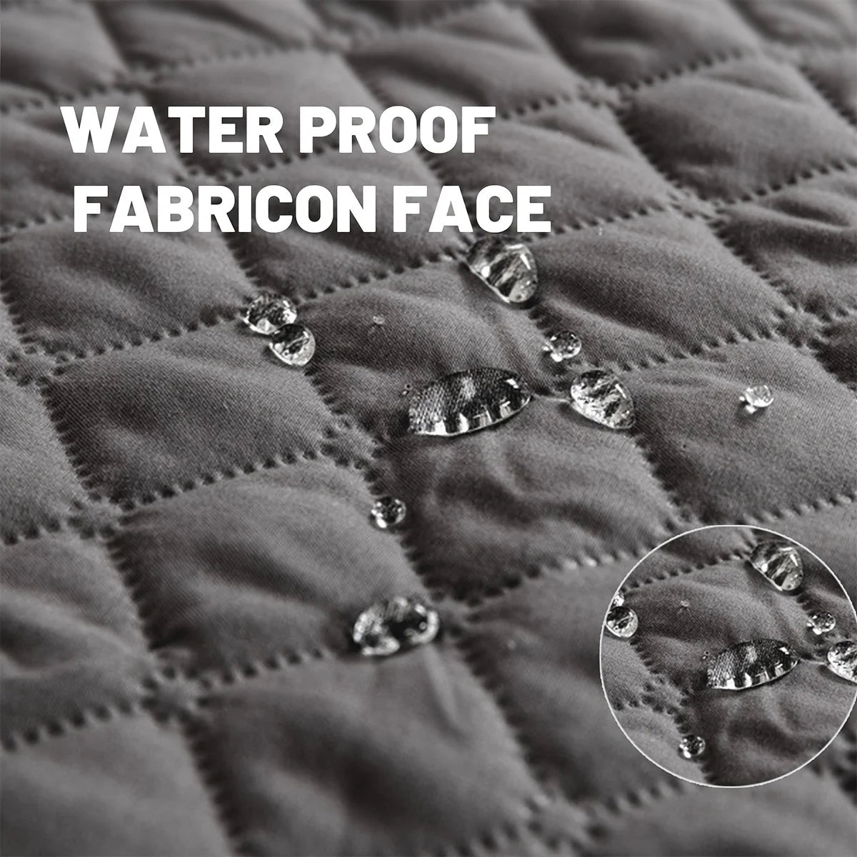Non-slip backing on waterproof dog bed protector