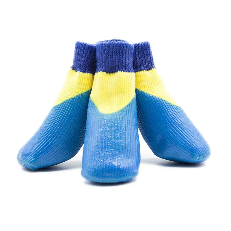 4pc Set Cotton Anti-Skid Dog Socks