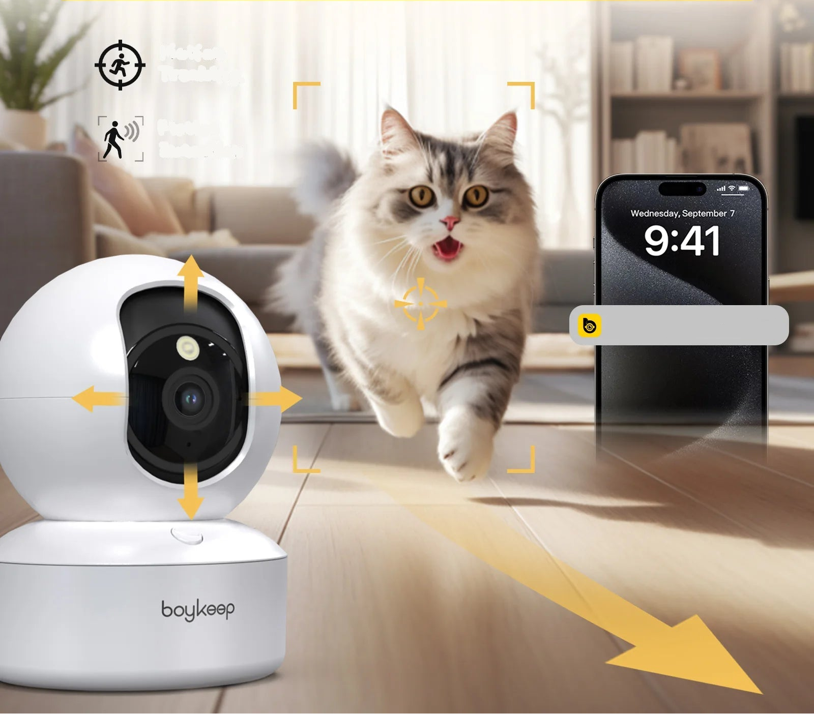 2 Pieces Surveillance Camera with Motion Detection