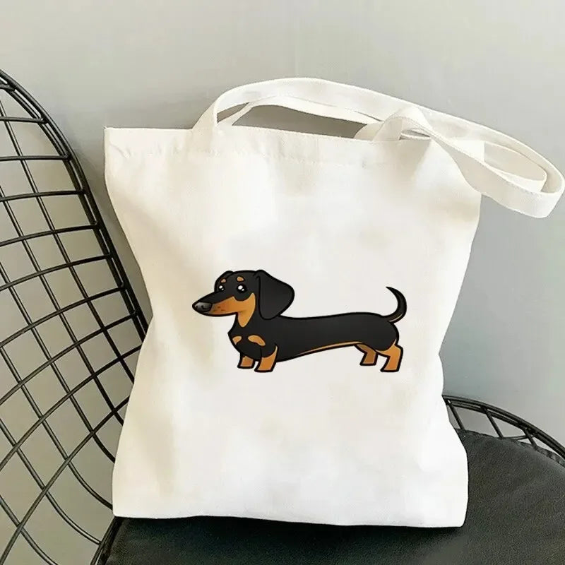 Dachshund Dog Print Shoulder Bag