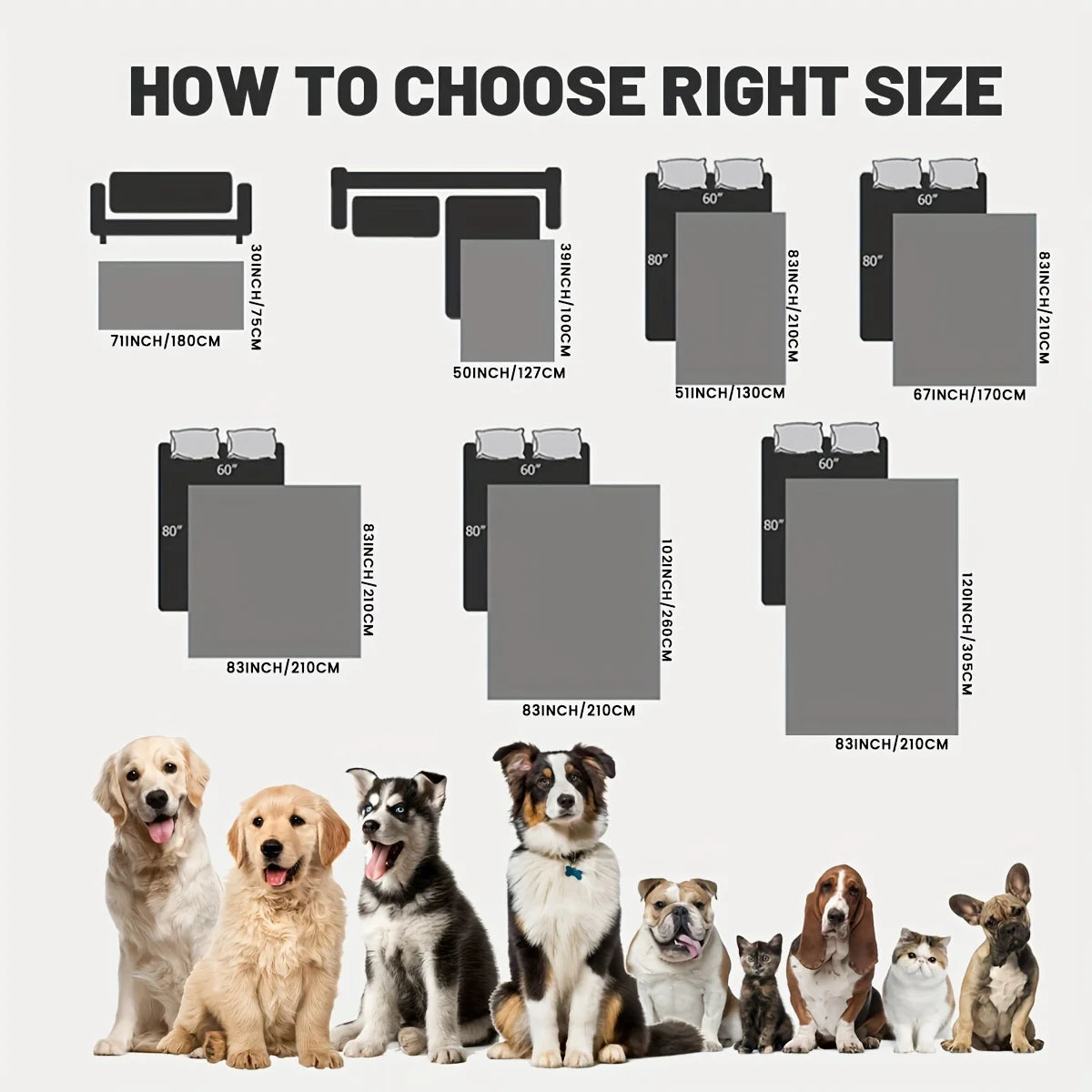 Dog bed cover colour and size options