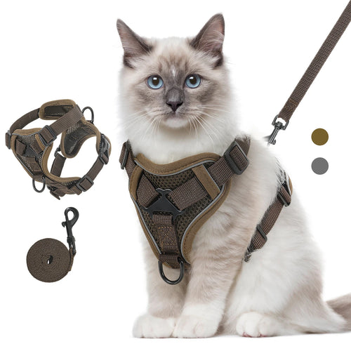 Breathable Reflective Cat Harness Set