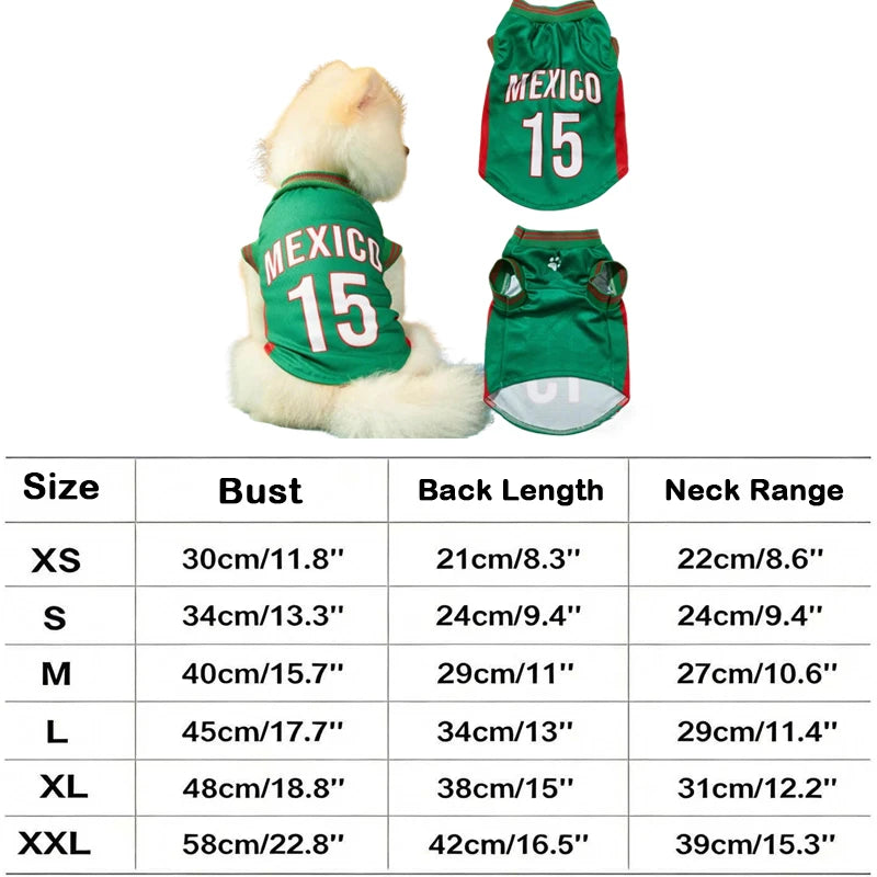Quick Dry Dog Soccer Jersey Vest