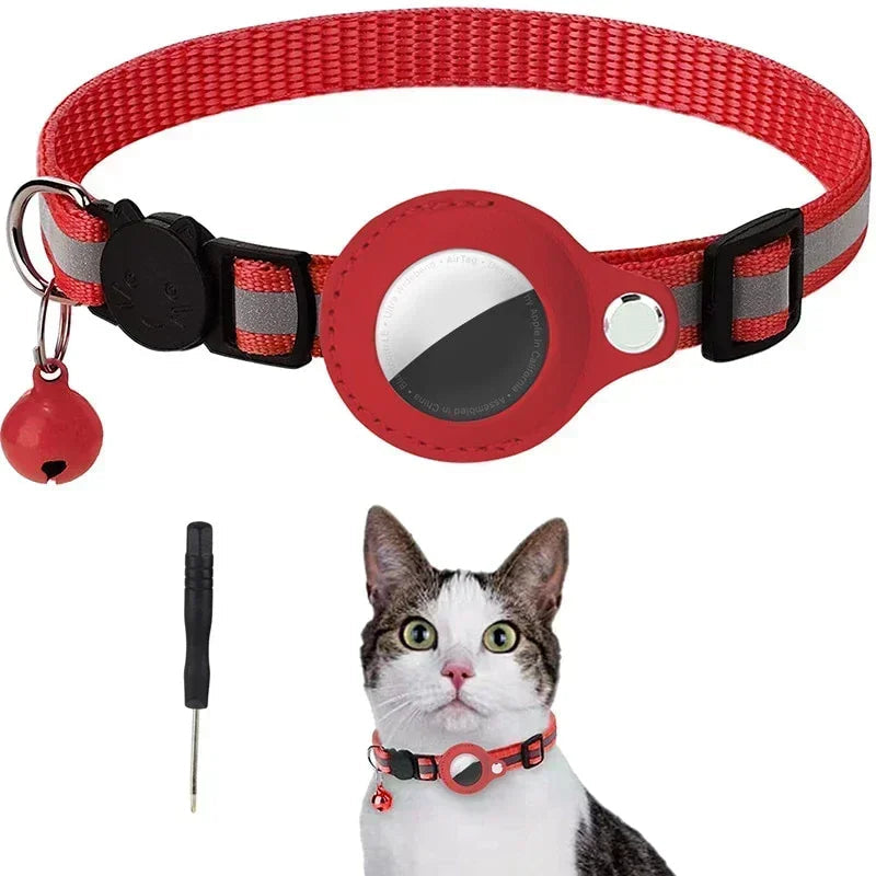 Cat Collar With Bell And AirTag Holder