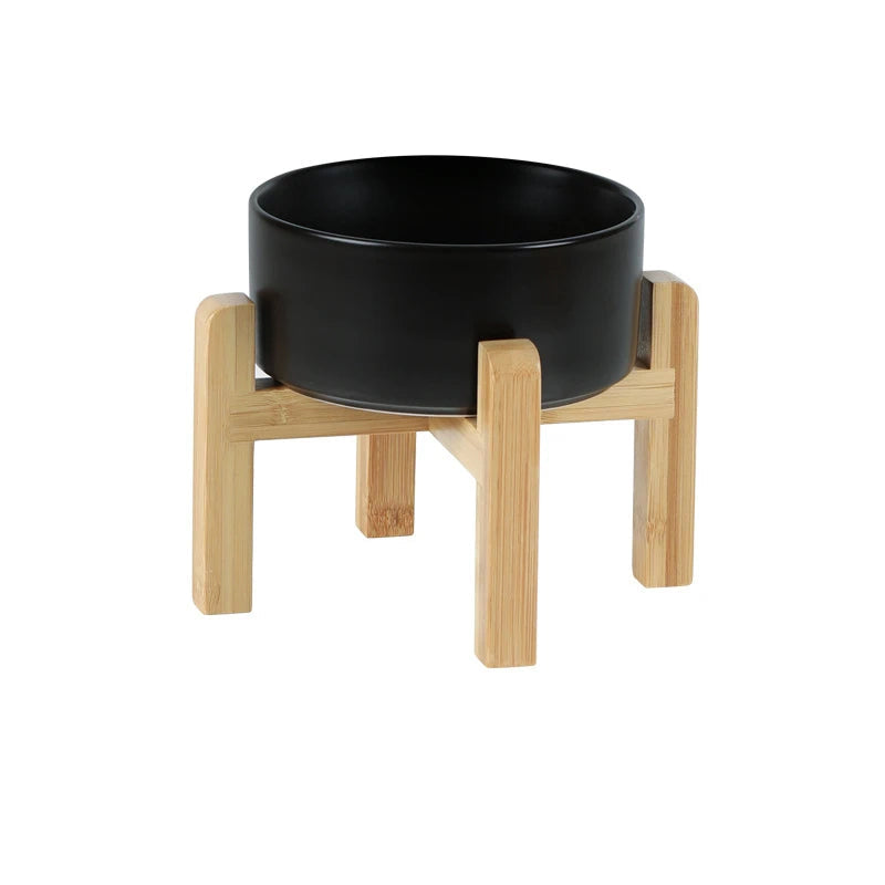 Double Ceramic Pet Bowl with Stand