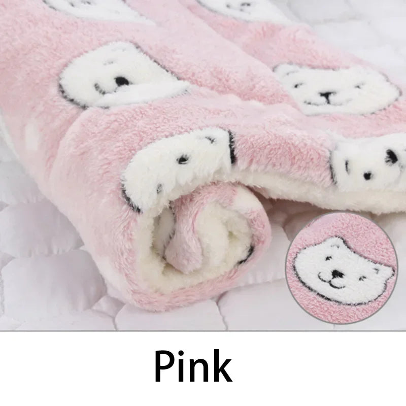 Washable Soft Fleece Pet Bed Blanket