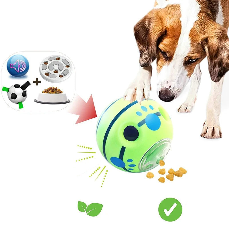 Pet Giggle Ball with Food Dispensing Treat