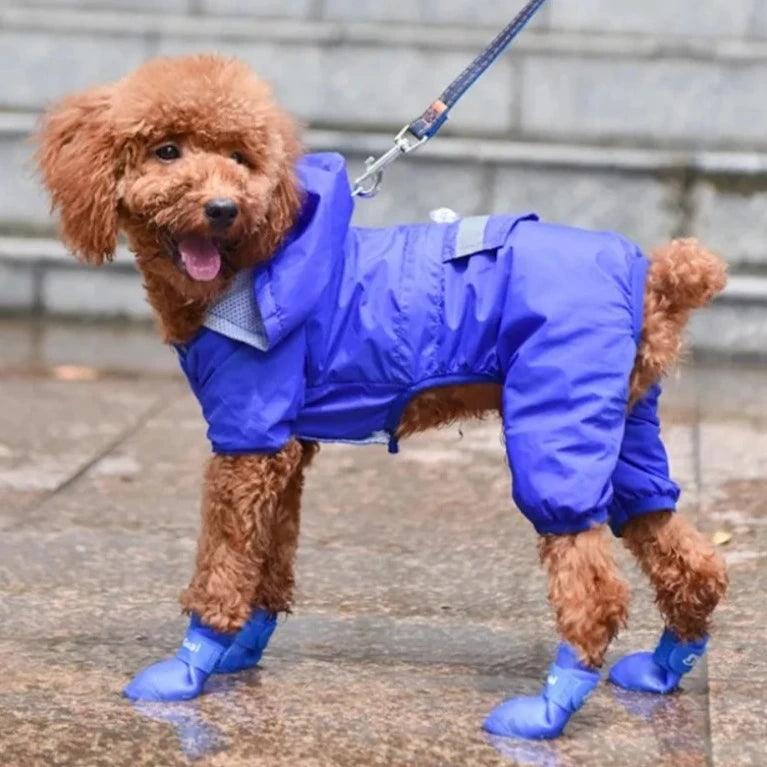 4pc/set Water Proof Pet Dog Rain Shoes with Anti Slip