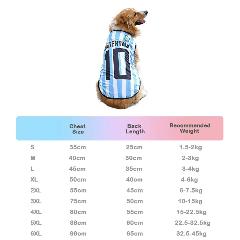 Quick Dry Mesh Pet Soccer Jersey