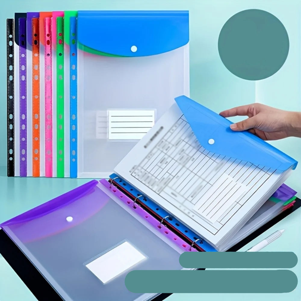 File Folder Expansion Bag with Punched Holes