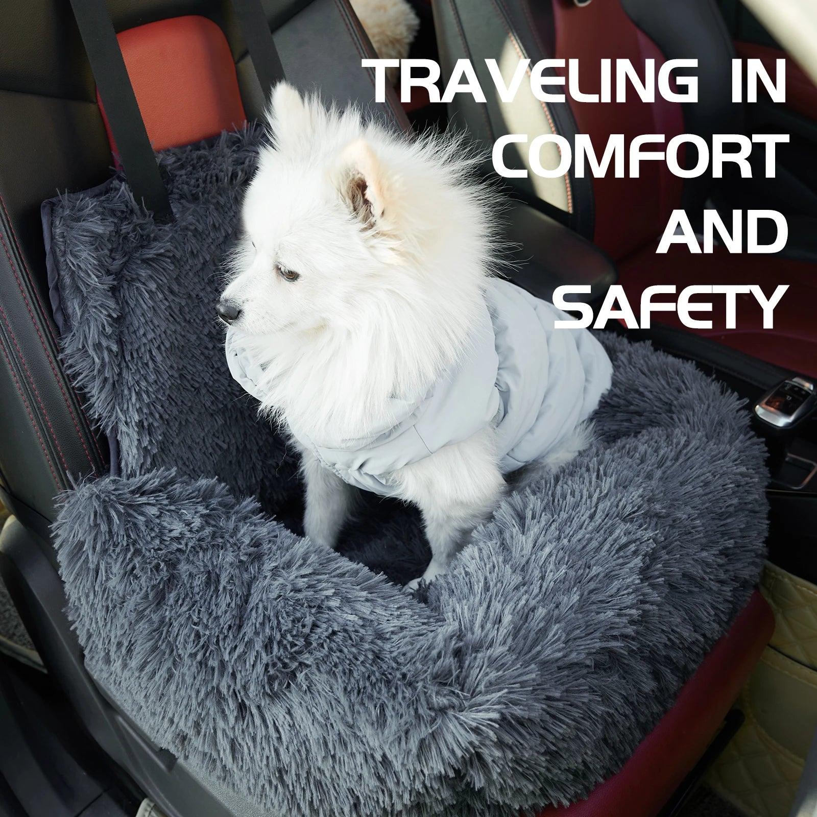 Stylish Fluffy Dog Car Safety Seat