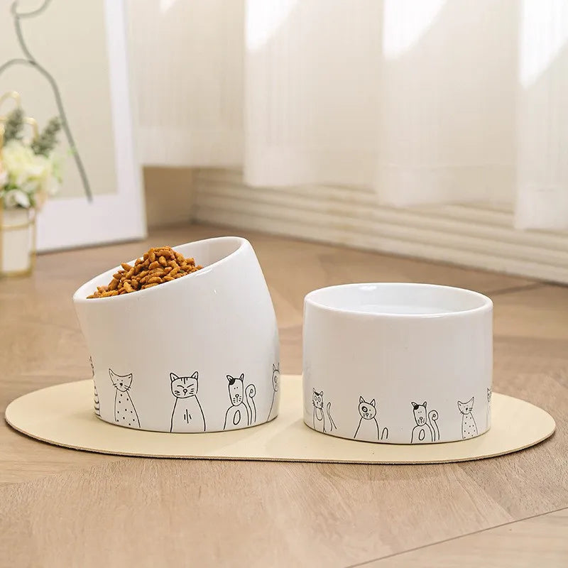 Anti Flip Resistant Dual Bowl for Cats And Dogs