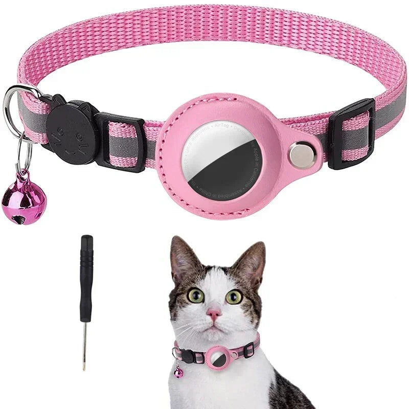 Cat Collar With Bell And AirTag Holder