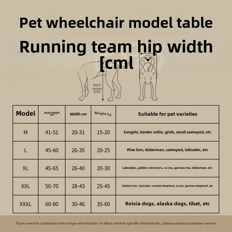 Large Dog Wheelchair for Hind Limb Support
