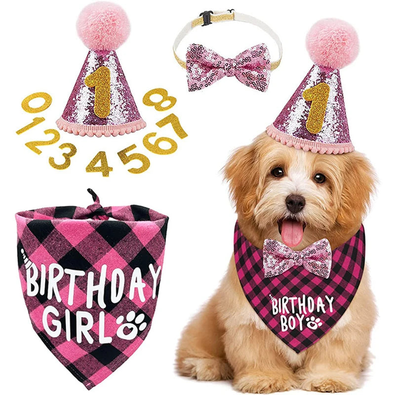 Doggy Birthday Outfit Set