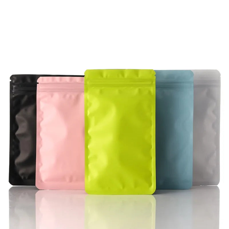 Double-Sided Metallic Flat Zip Bags