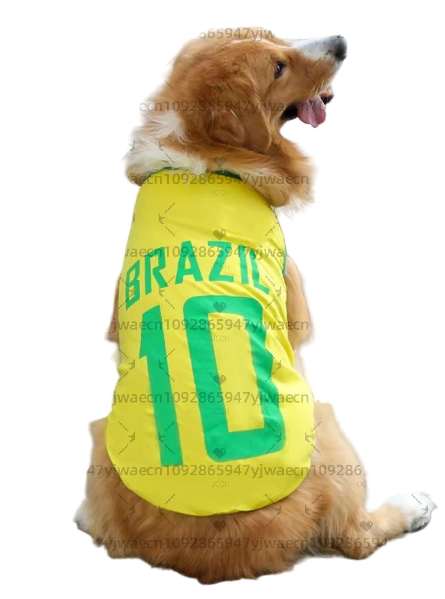 Brazil No.10 Dog Football Jersey