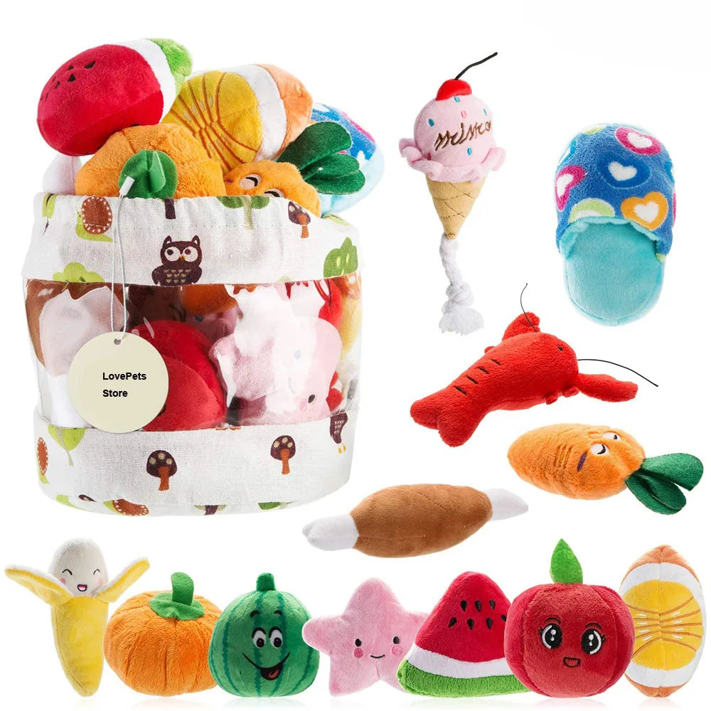 Non-Toxic Dog Squeaky Plush Toys