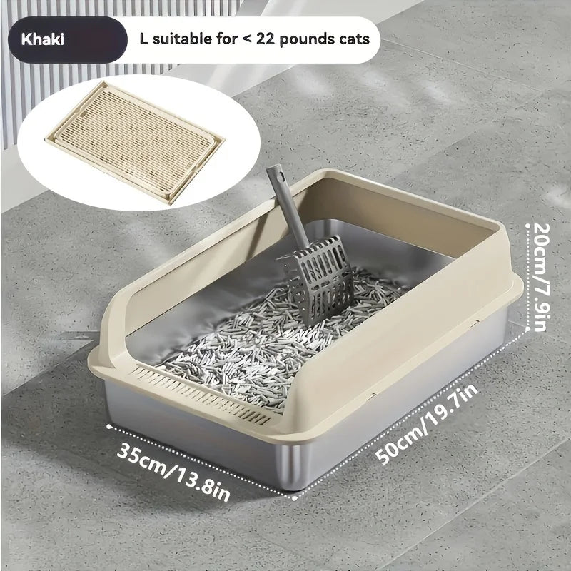 Leak Proof Stainless Steel Cat Box