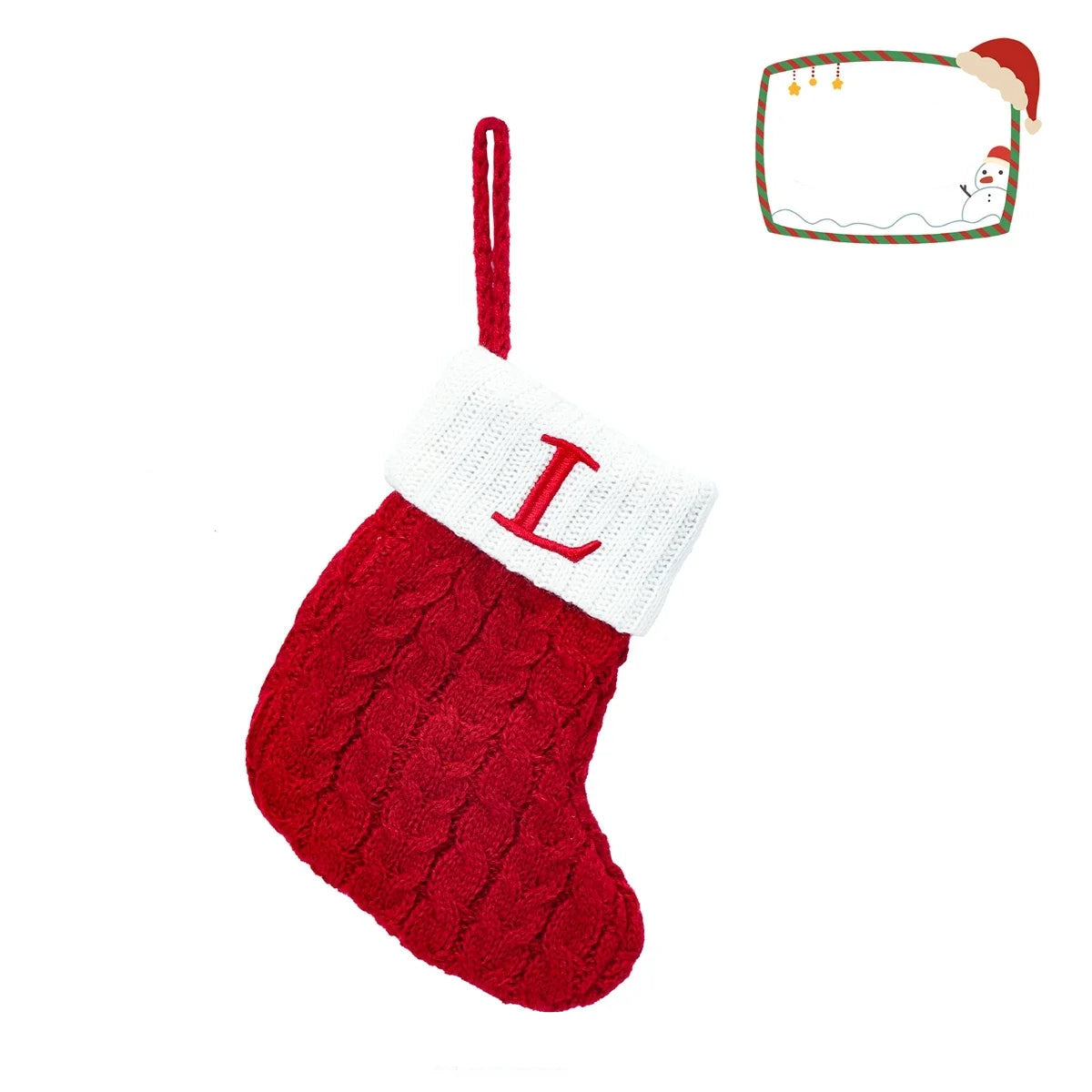Knitted Snowflake Christmas Stocking