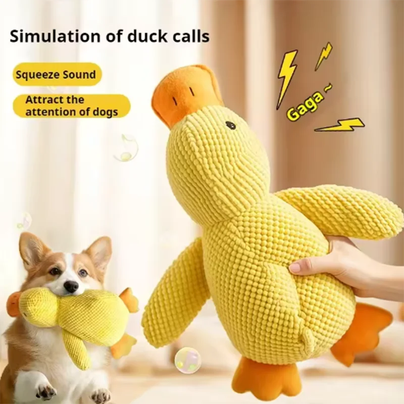 Yellow Duck Boredom-Relief Dog Toy