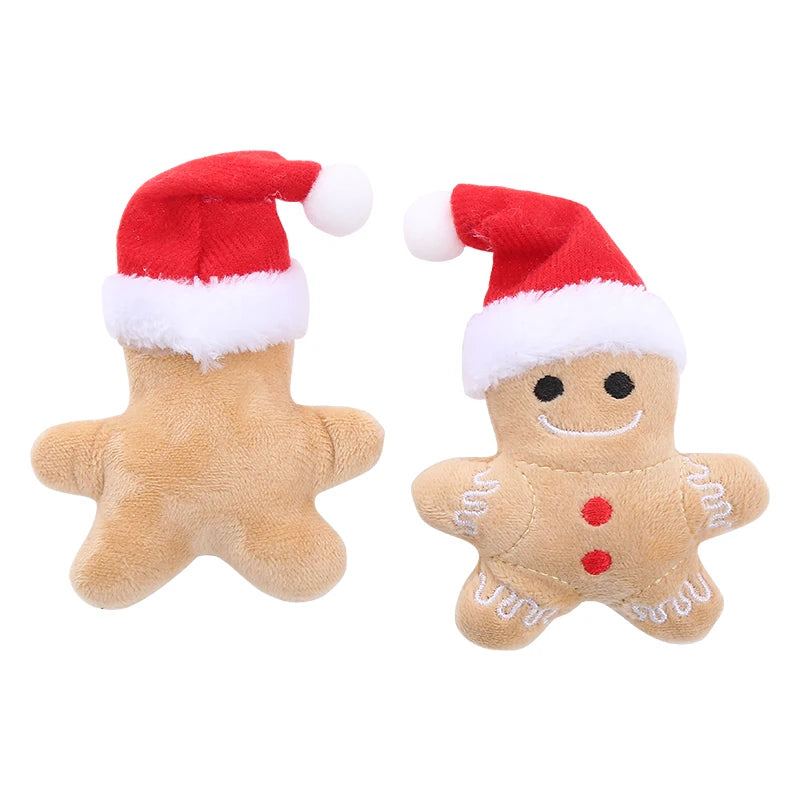 Gingerbread Wearing a Christmas Hat Interactive Toy