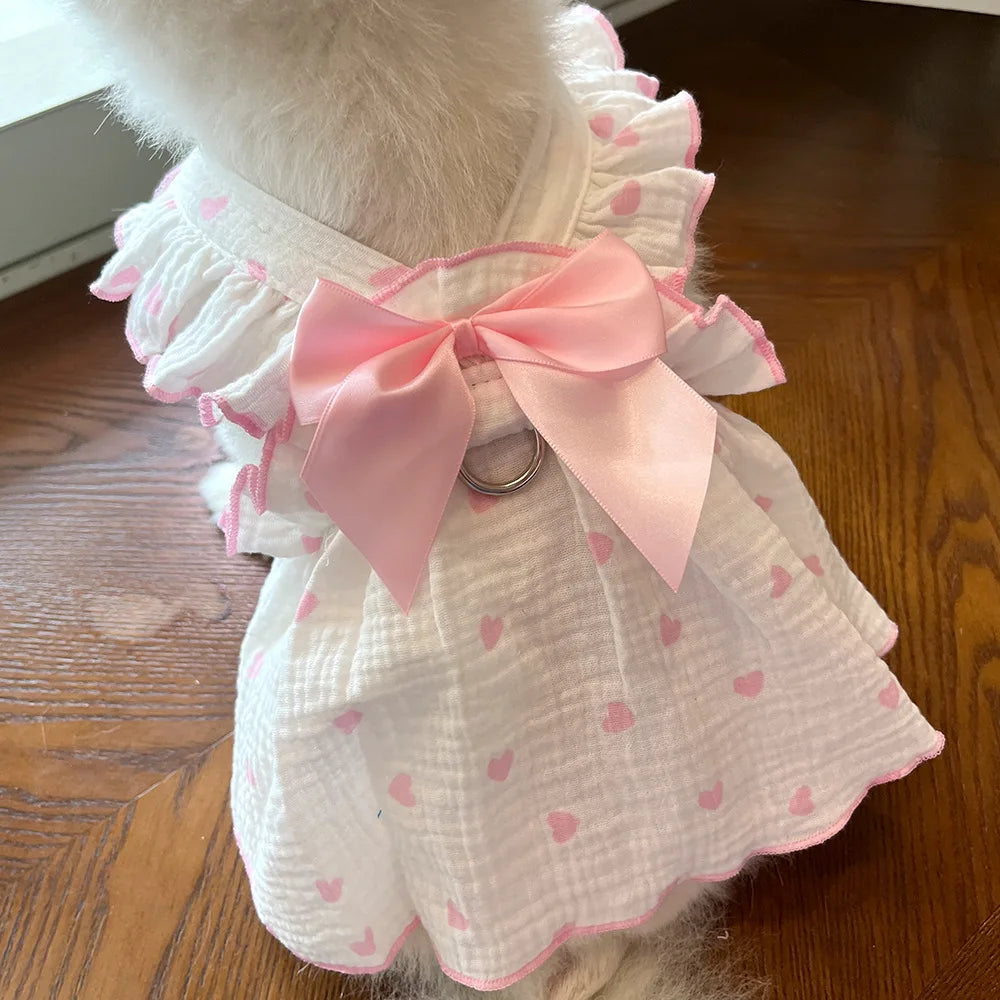 Cotton Fabric Pet Dress for Spring and Summer