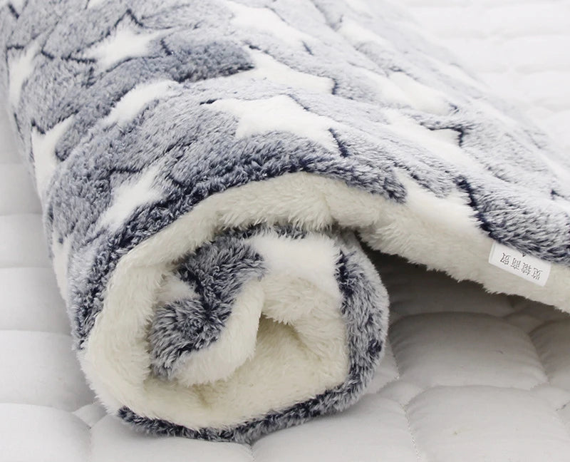 Washable Soft Fleece Pet Bed Blanket