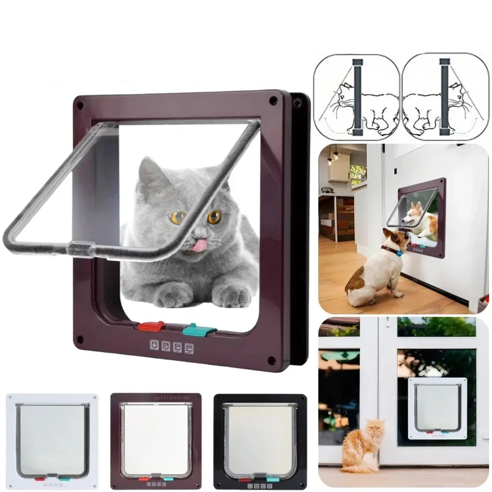Pet Flap Door with 4 Way Security Lock