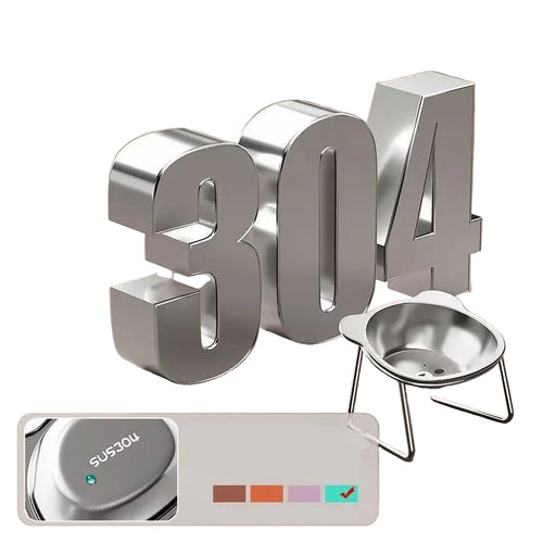 Cats Stainless Steel Tilted Neck Guard Food Bowl available from RPBA Shop