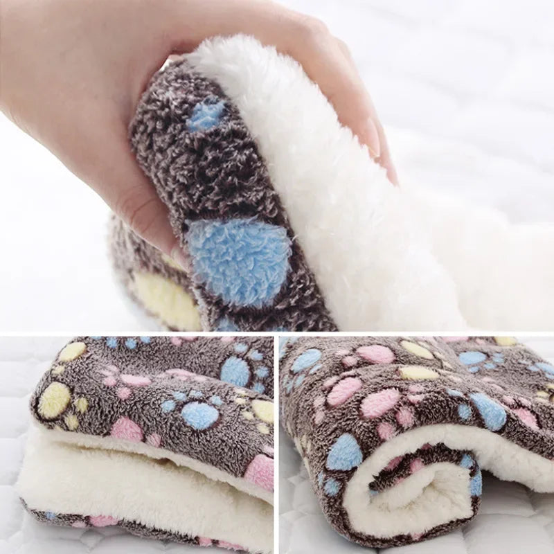 Washable Soft Fleece Pet Bed Blanket