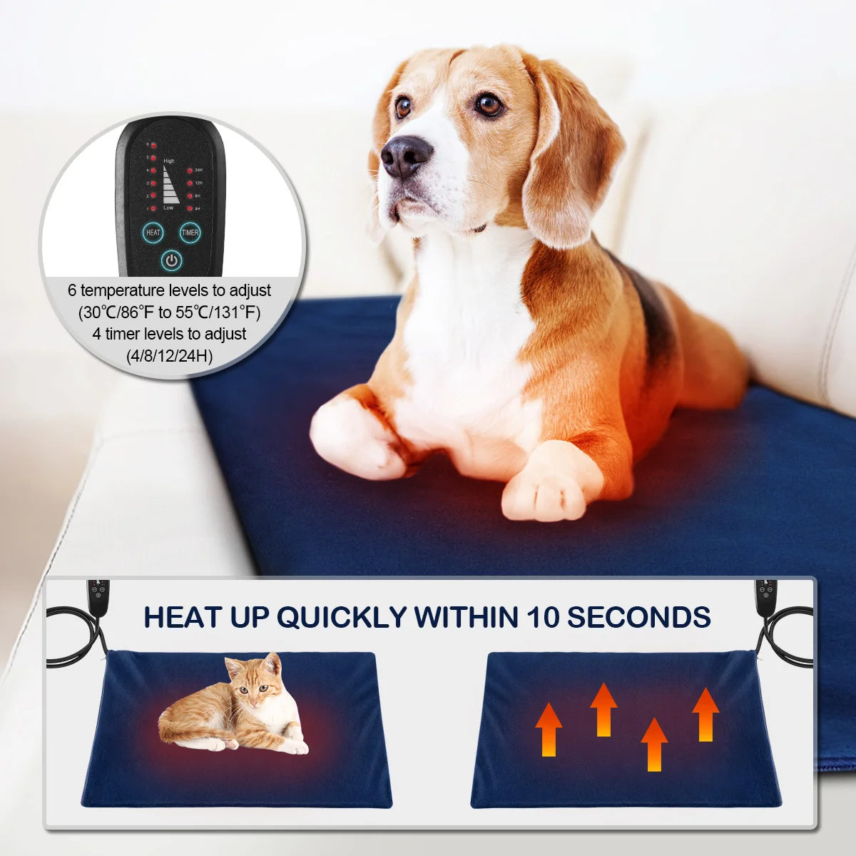 Heated Pet Mat for Warm Comfort