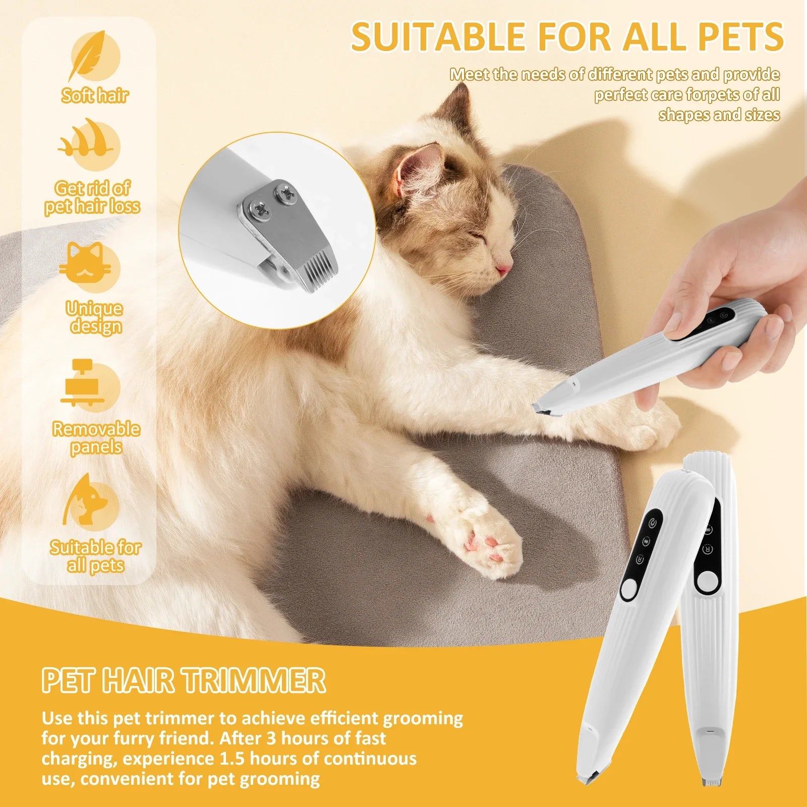 LED Pet Paw Grooming Clippe‌r