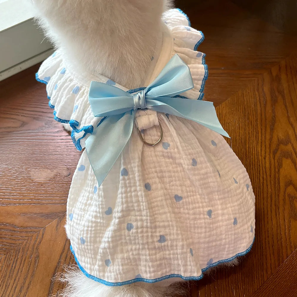 Cotton Fabric Pet Dress for Spring and Summer