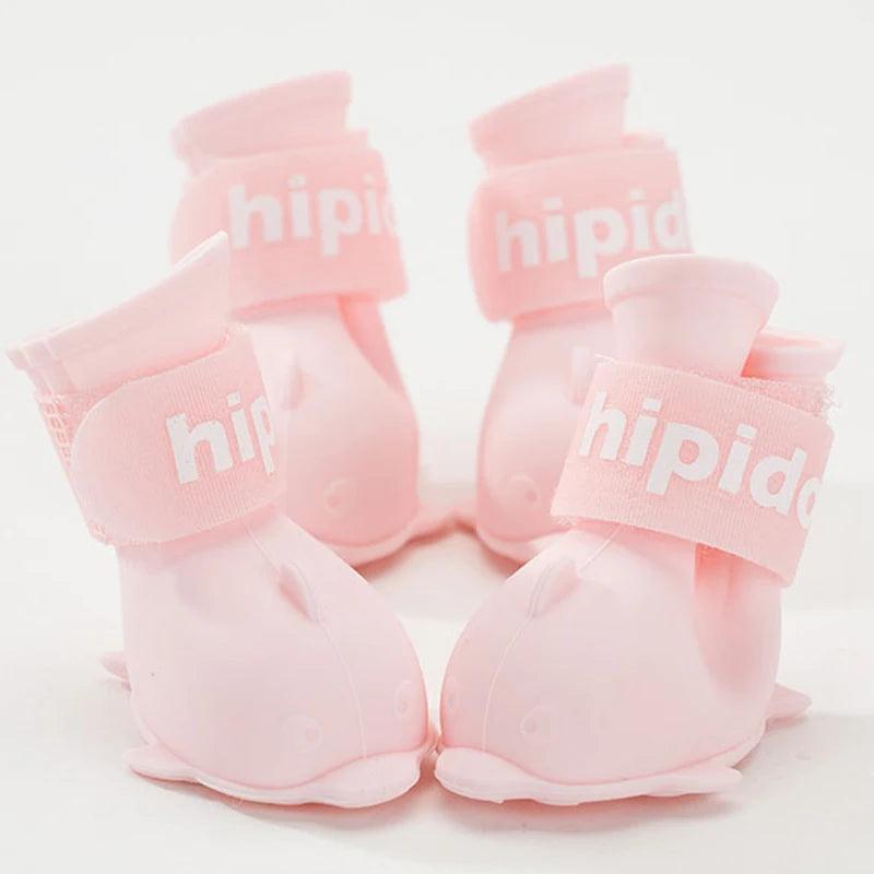 Waterproof Pastel Dog Rainshoes Silicone