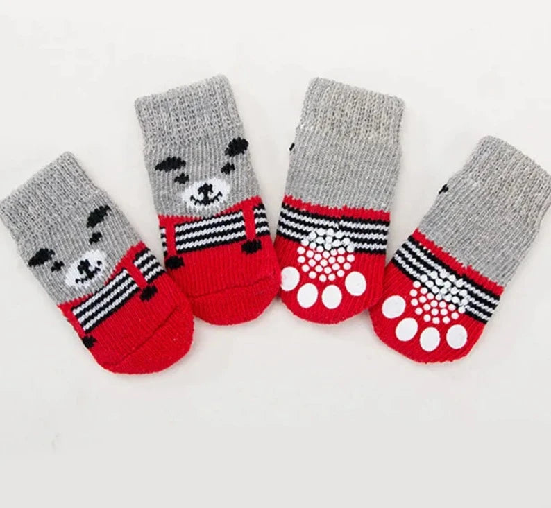 4Pc Cartoon Inspired Cotton Pet Socks