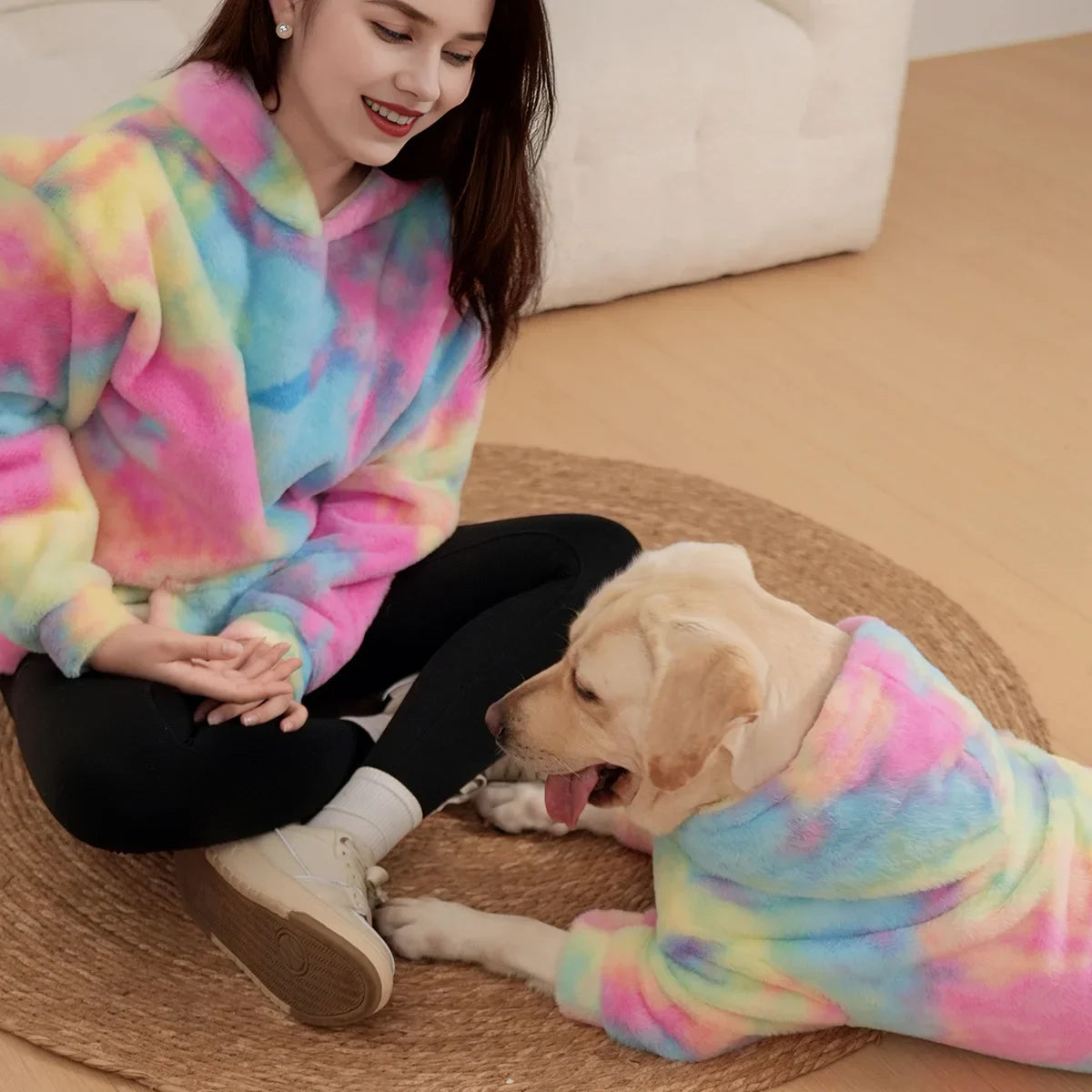 Matching Set Rainbow Hoodie for Master and Pet