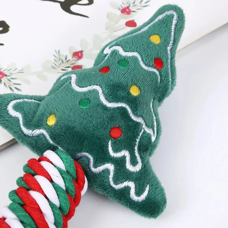 Christmas Themed Squeakey Chew Toys for Pets