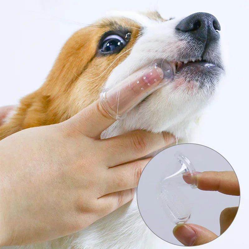 Super Soft Silica Gel Pet Finger Toothbrush